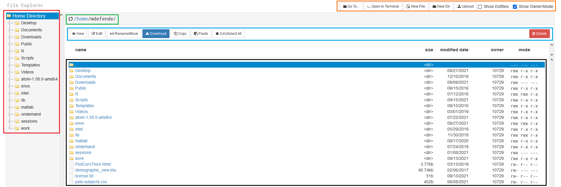 Basic file browser for OOD