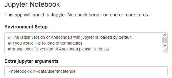 Environment setup for Jupyter notebooks