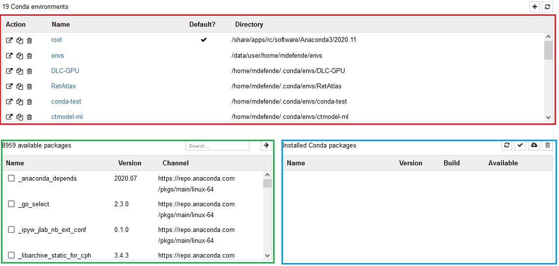 Creating and managing environments in Jupyter